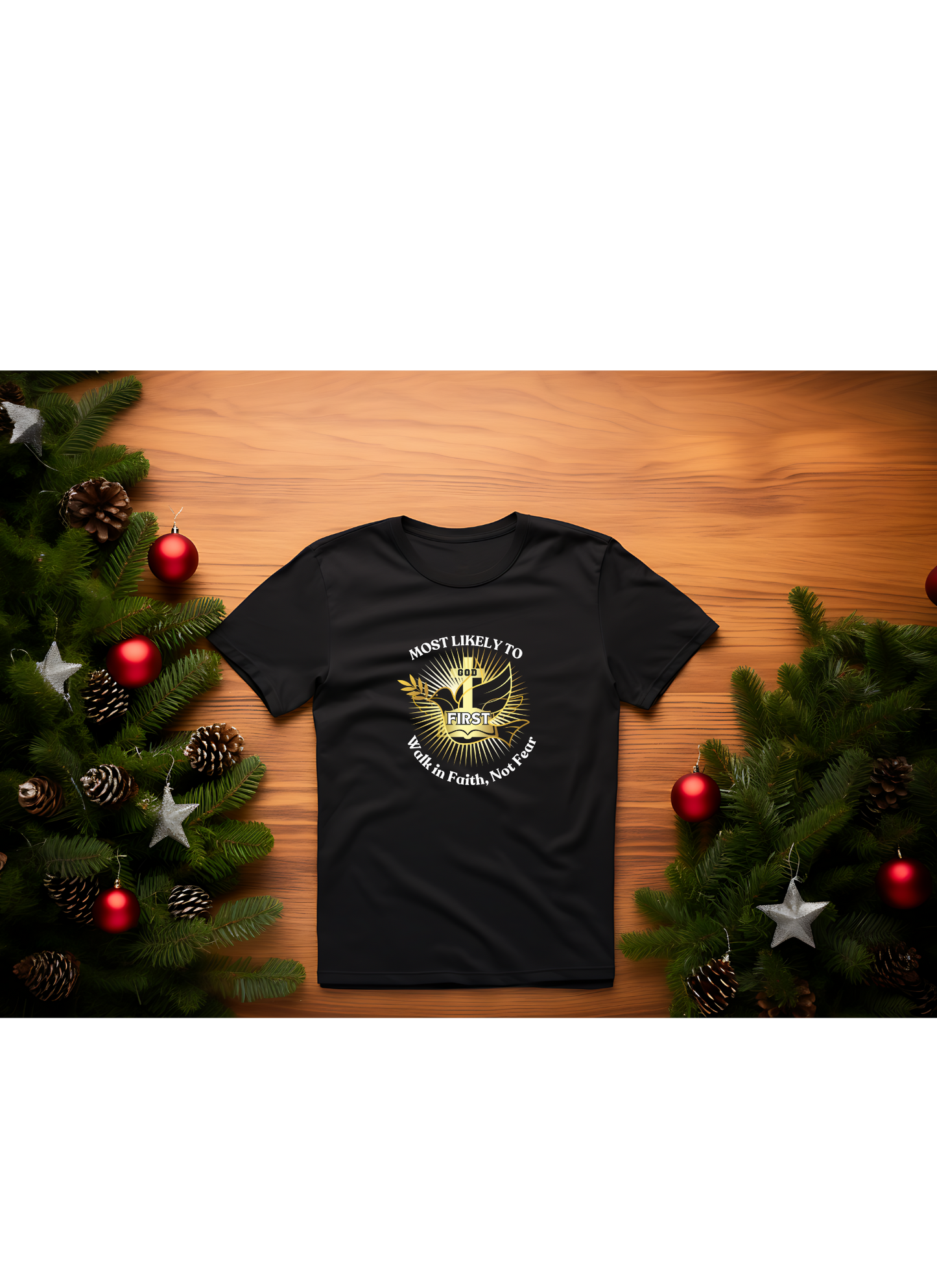 Christmas T-shirt Most likely too Chirstian Edition