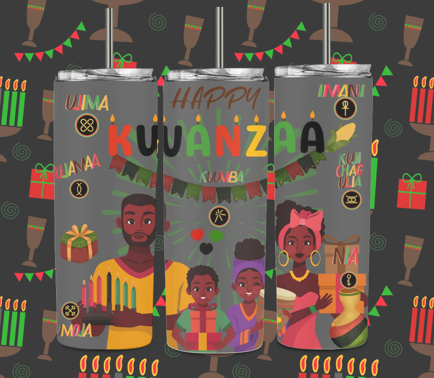 5 Festive Holiday Tumbler Wraps/ With mockups